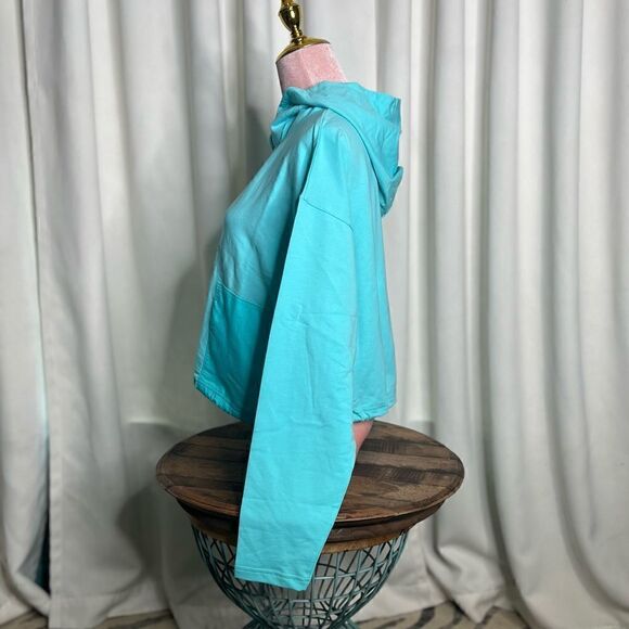 Outdoor Voices BeachTree Hoodie Pullover in Capri Blue, Long Sleeve Relaxed. NWT - Picture 5 of 16